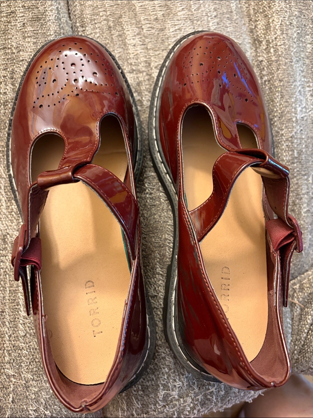 torrid Burgundy Patent Mary Jane Flats